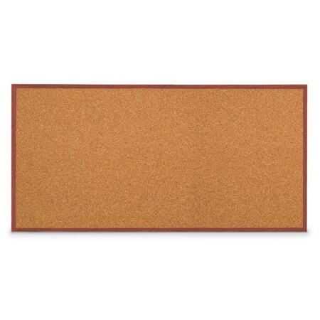 United Visual Products Combo Board, 96"x48", White Frame/Black Porcelain & Cork UVDECORK9648W-BLKPORC-CORK